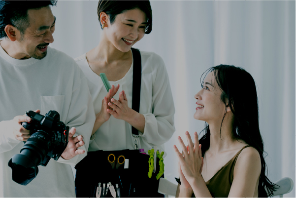モデルとスタッフの会話